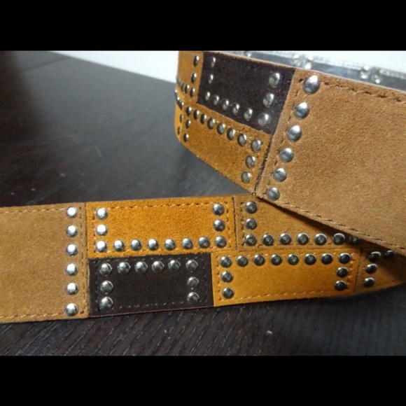 Michael Kors Suede Leather Studded Patchwork Belt - Small main image 5